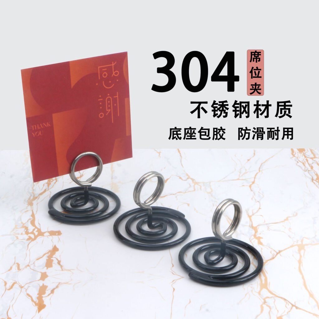 304 stainless steel standing menu card clip for coffee shops
