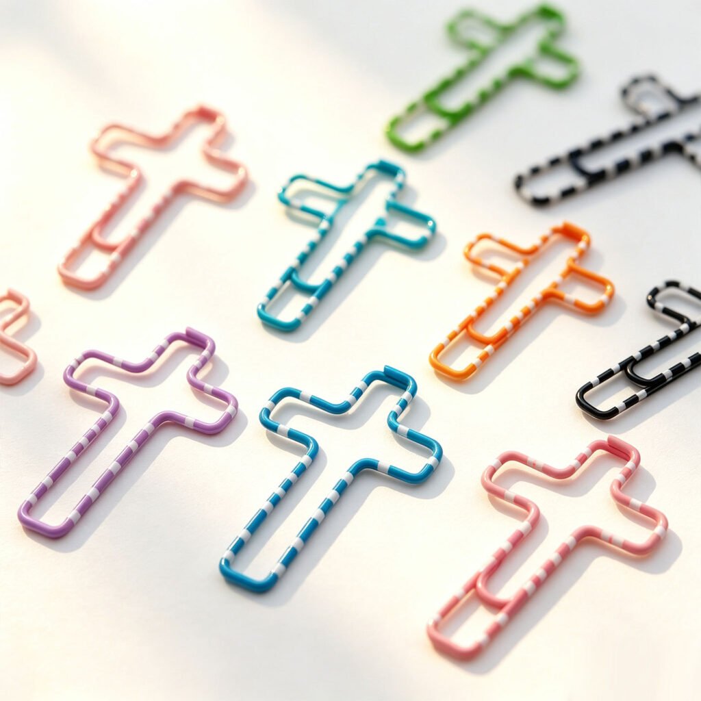 35mm zebra shaped plastic coated paper clips