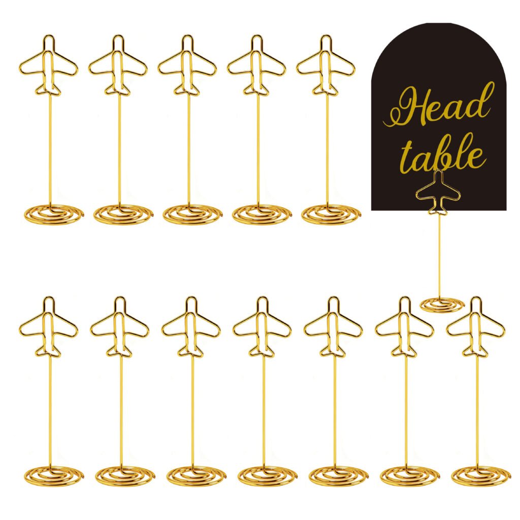 airplane shaped metal memo clip and photo holder for flower shops