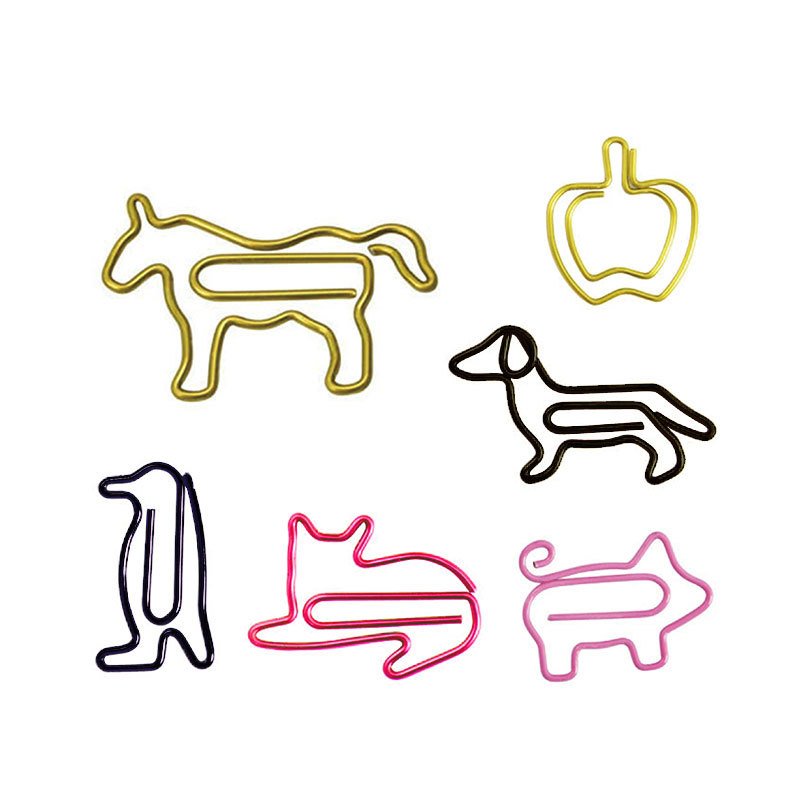 animal shaped plastic coated paper clips
