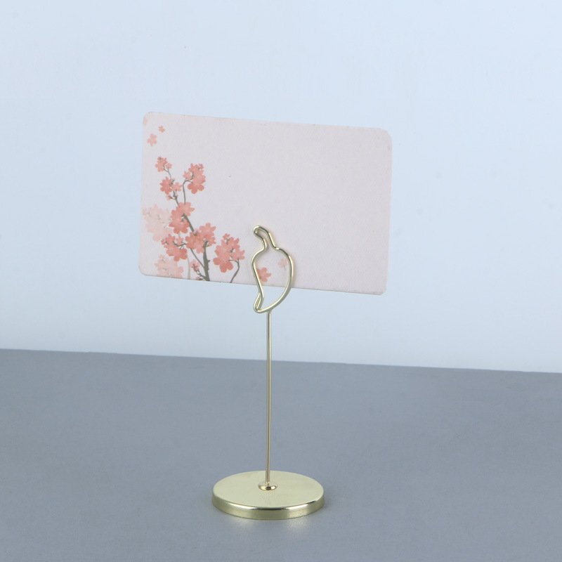 chili shaped business card and table number holder