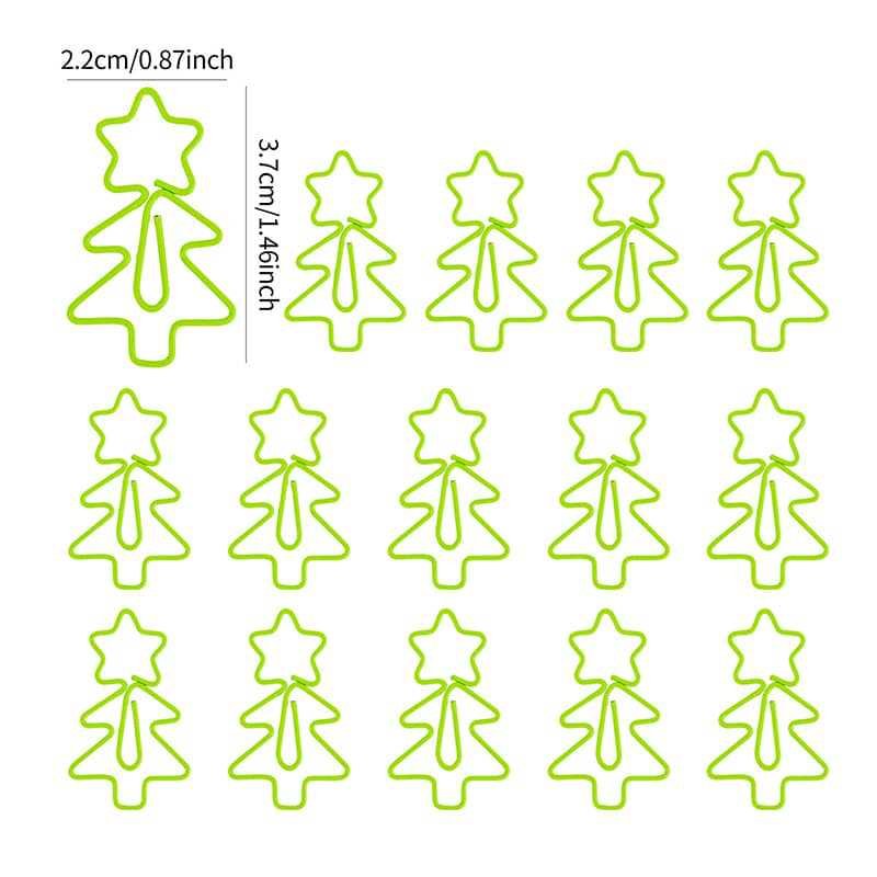christmas tree shaped metal paper clips