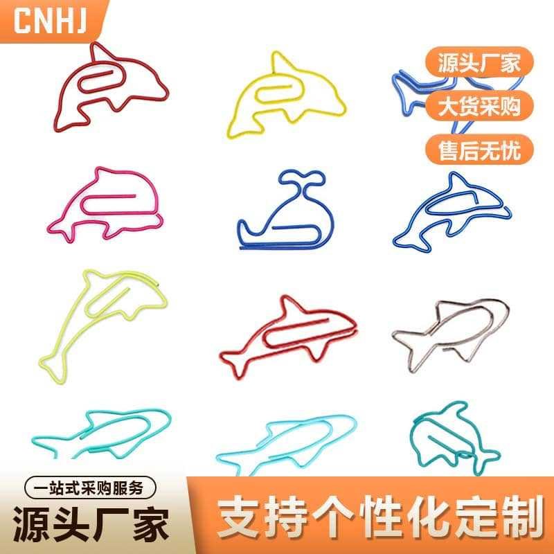 dolphin shark and whale shaped paper clips