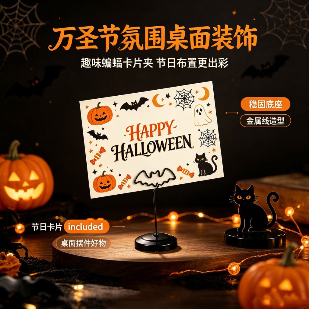 halloween stand up card holder for party table decoration