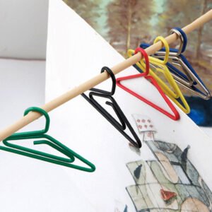 Colorful Mini Hanger Shaped Paper Clips, 8 Colors