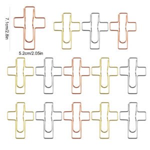 Metal Cross Shaped Paper Clips and Pen Clips for Notebooks