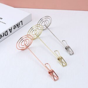 Minimalist Metal Fish Shaped Desktop Card and Memo Clip