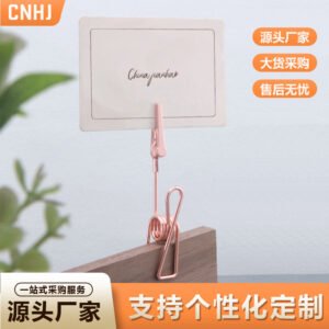Colorful Hollow Metal Fish Shaped Mini Double Head Clip