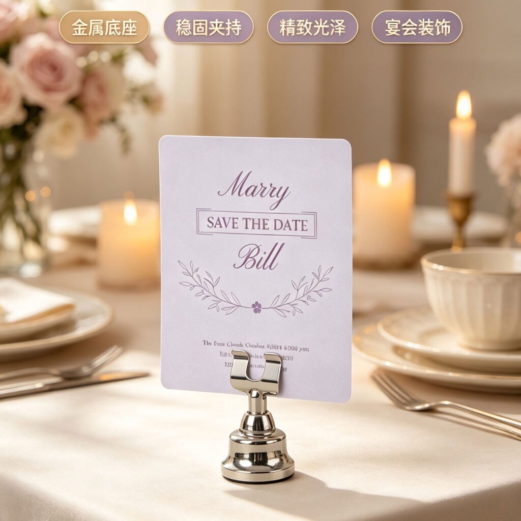 metal u shape table number clip for restaurant seating