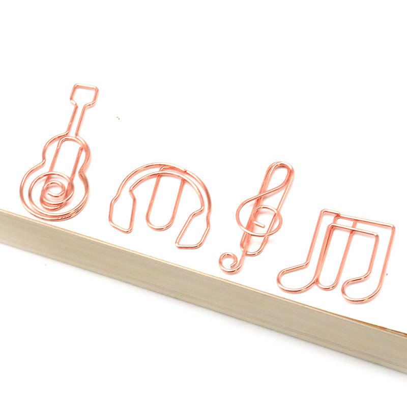 music shaped metal paper clips for students