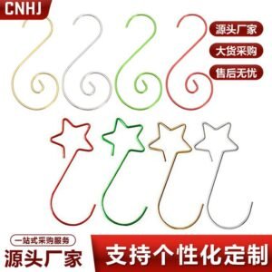 Plastic Coated Metal S Hooks for Christmas Ornaments