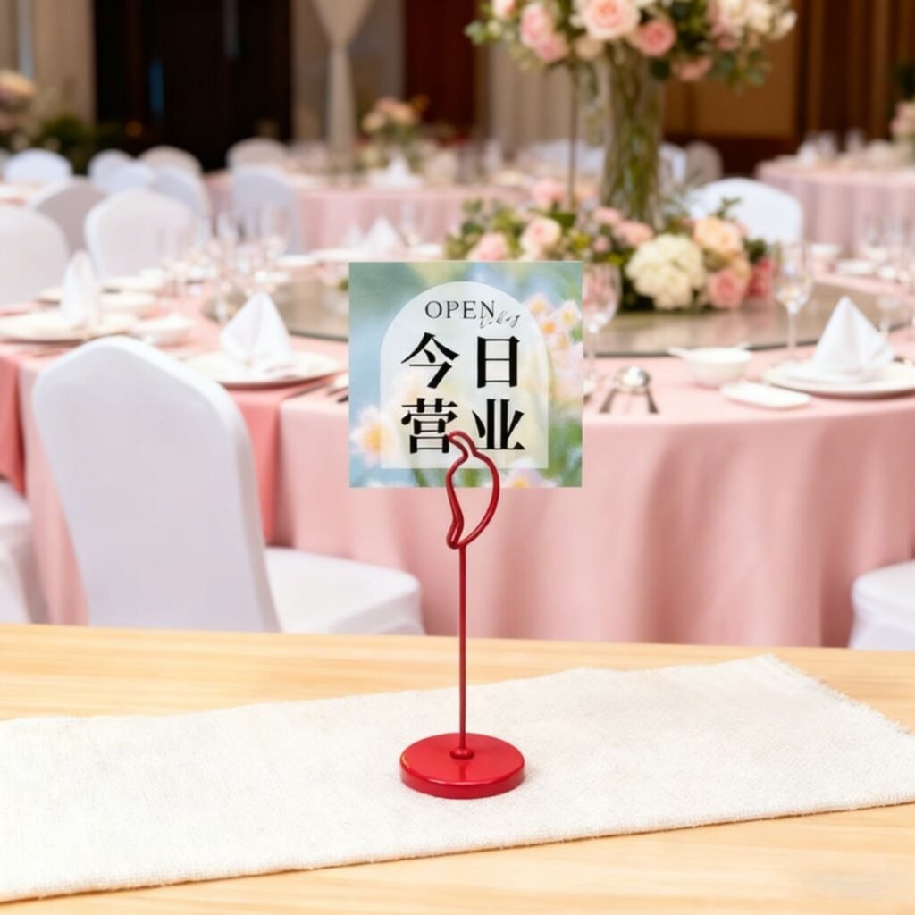 red chili shaped place card and table number holder