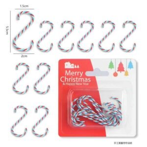 Red White Green Blue S Shaped Metal Christmas Decoration Hook
