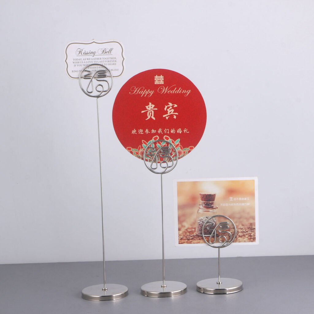 round fu character metal place card clip