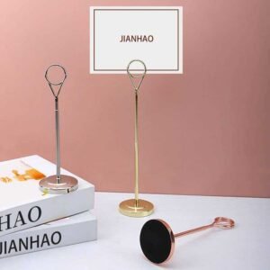 Telescopic Stainless Steel Adjustable Place Card and Menu Holder