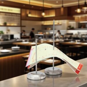 Detachable Stainless Steel Receipt Spike with Non Slip Base