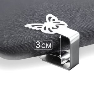 Stainless Steel Tablecloth Clips, Leaf Star and Moon Shapes