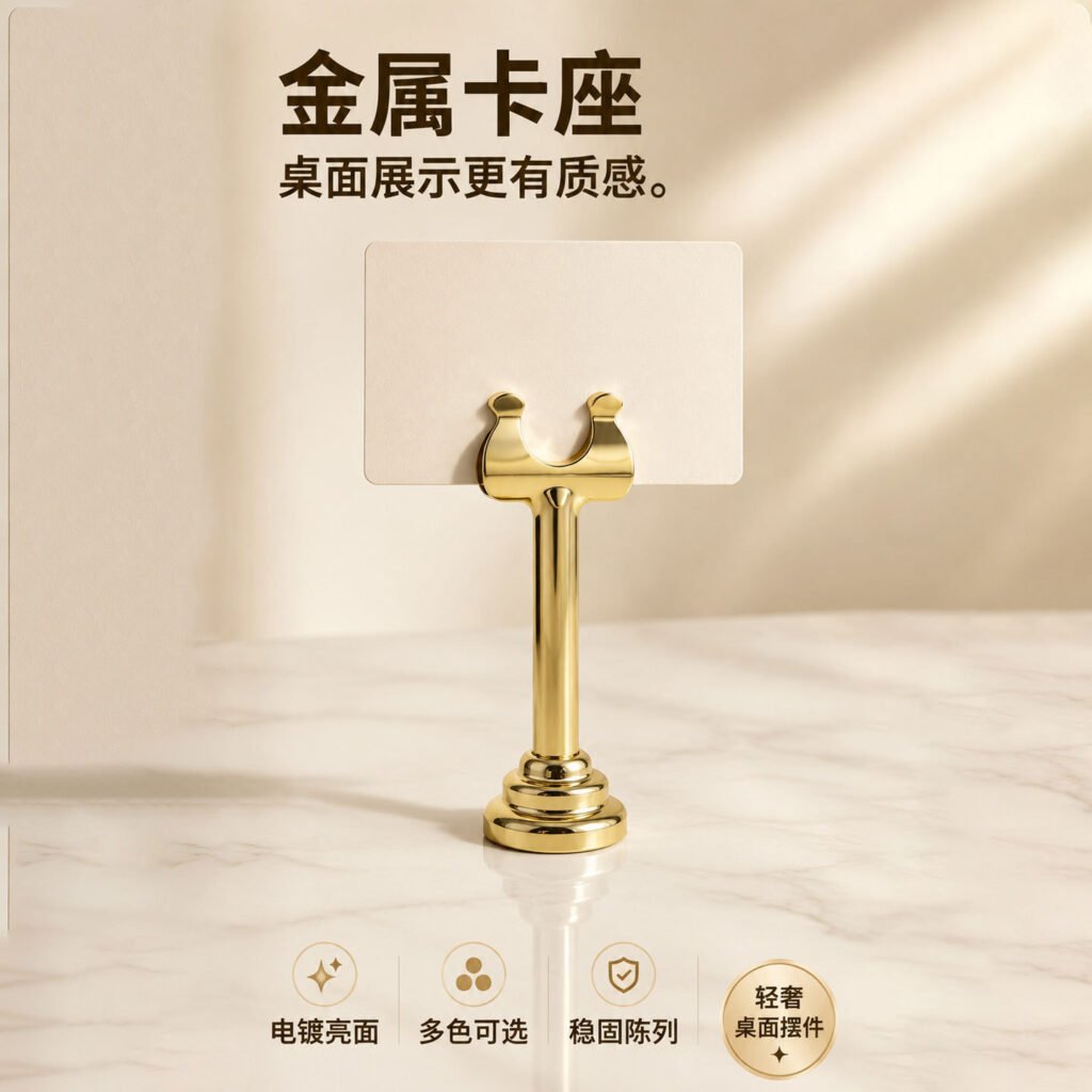 tall u shape metal card and table number holder for weddings