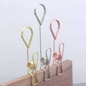 Hollow Teardrop Metal Display Stand and Double Head Memo Clip