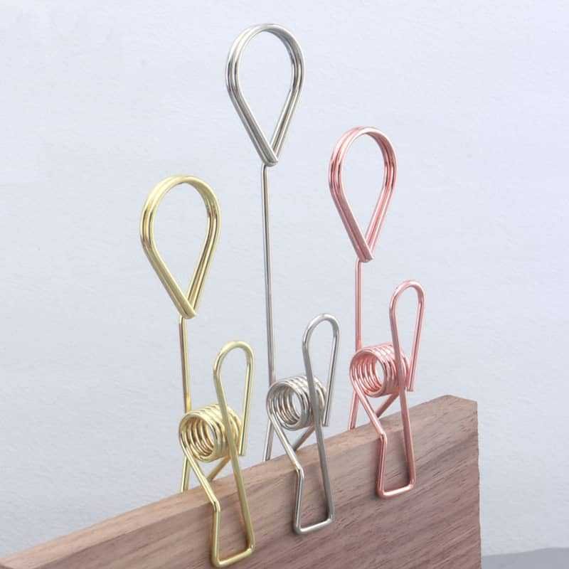 teardrop metal display stand and double head memo clip