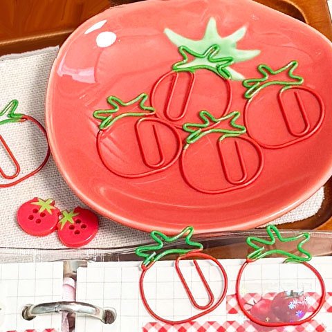 tomato shaped novelty paper clips for journaling and gifts