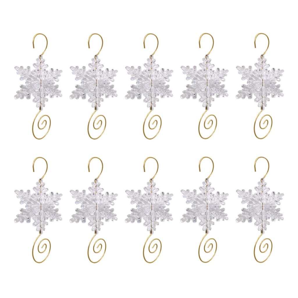 transparent ice crystal snowflake hanging ornament for christmas