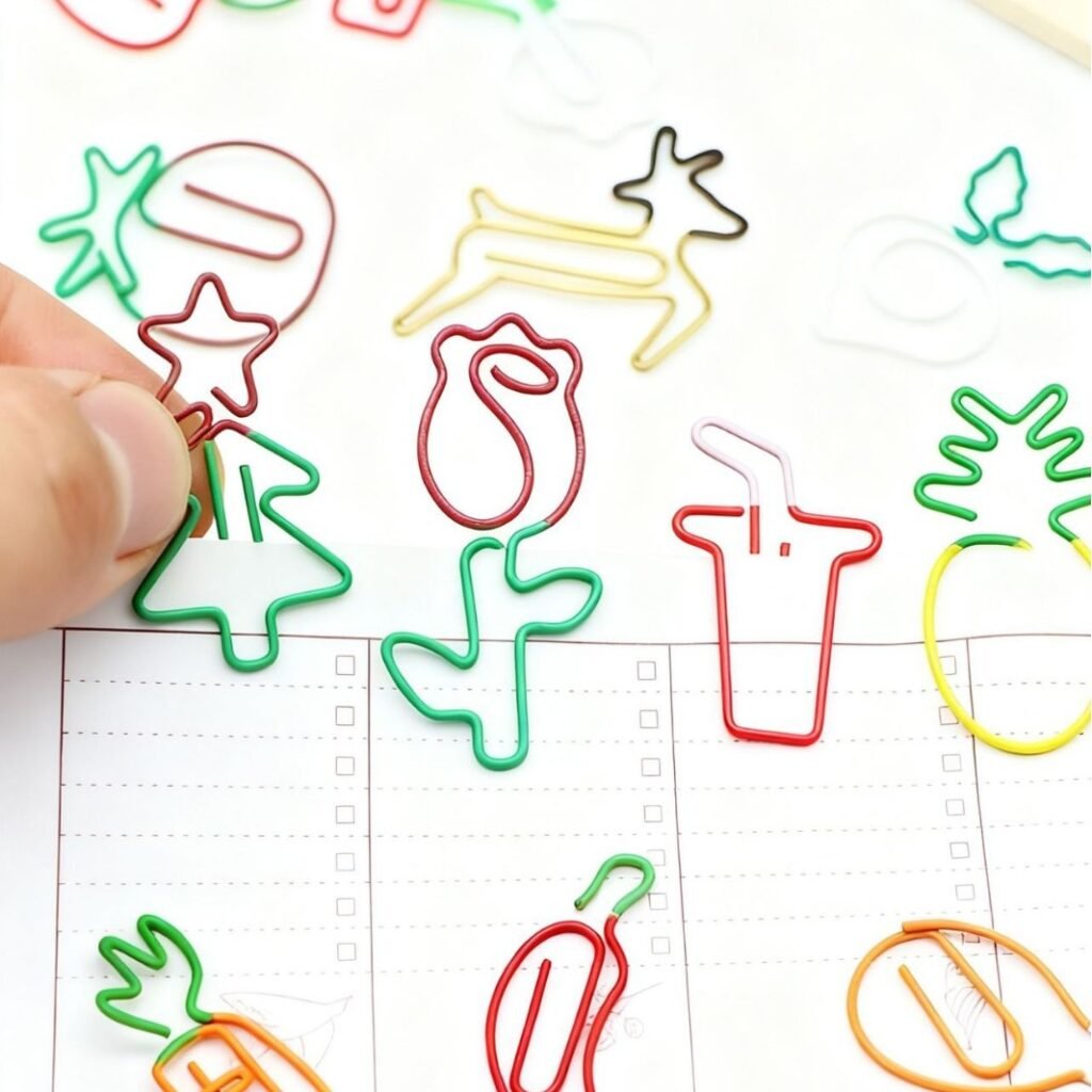 two tone creative shaped metal paper clips for office files