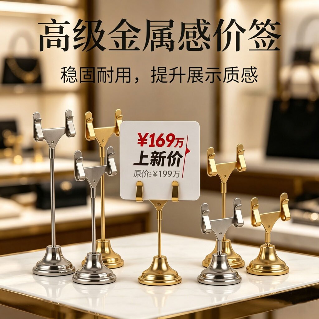 u shape tower metal table number and price tag clip