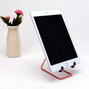 Minimalist Wrought Iron Desktop Phone Stand and Business Card Holder