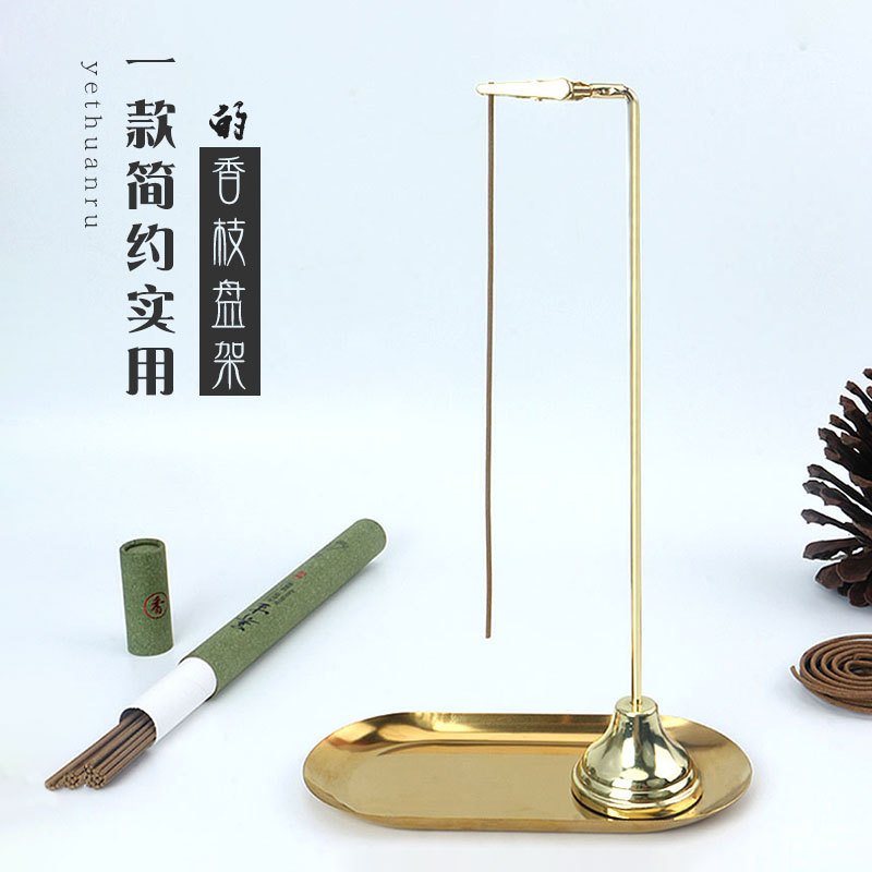 wrought iron incense coil stand with ash catcher tray