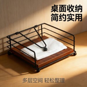 Wrought Iron Metal Napkin Holder for Hotels and Cafes