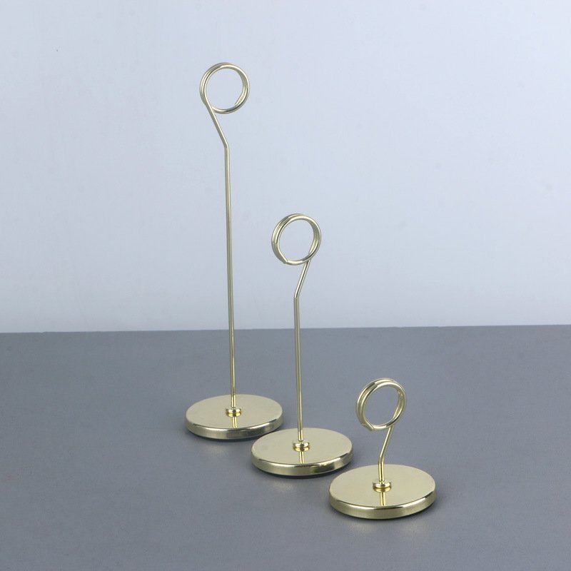 wrought iron photo and number table card holder